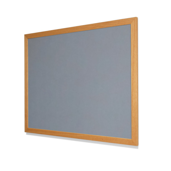 2162 Duck Egg Colored Cork Forbo Bulletin Board with Red Oak Frame